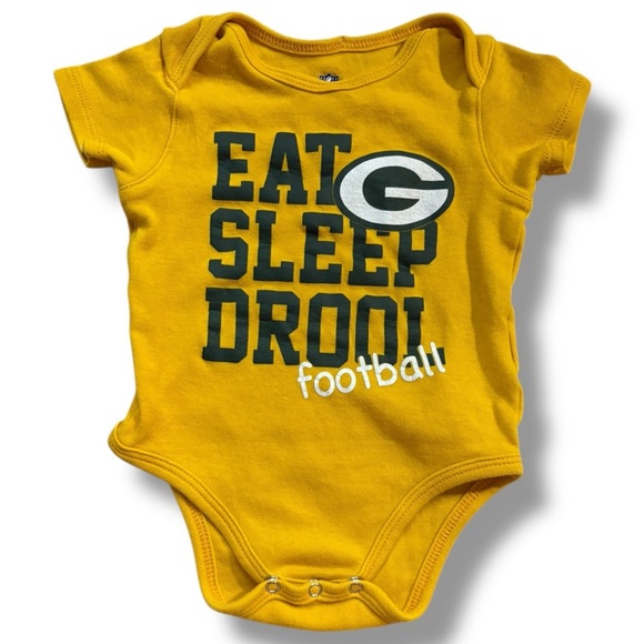 NFL Green Bay Packers Yellow and Green Bodysuit - Picture 1 of 4
